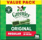 GREENIES Canine Dental Dog Treats Original Regular 36 Chews Value Pack 1.02Kg