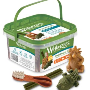 WHIMZEES Variety Value Box Dental Dog Treats, Variety Tub, Large (18-27kg Dogs), Natural Daily Dental Chews (Pack of 14)
