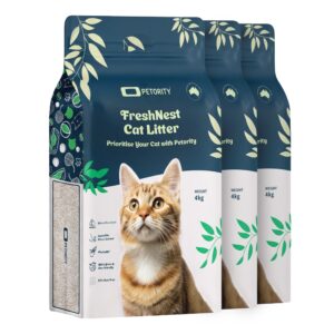 FreshNest Tofu Cat Litter 12KG(17.6L), Quadruple Odor Control Clumping Kitty Litter with 70% Denser Quality，6% Low Moisture Rate Flushable Litter for Longer Lifespan, Dust-Free & Resealable